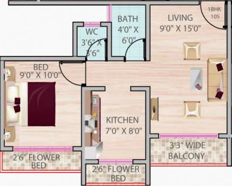 1 BHK Flat in JK Crystal Apartment in Khopoli, Navi Mumbai - Image 912480