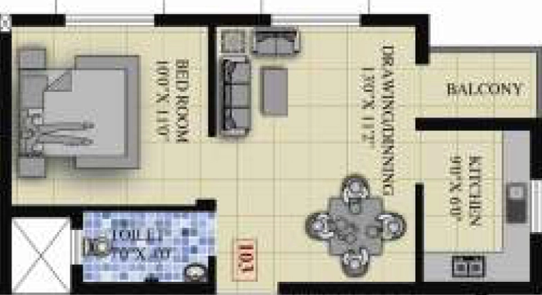 1 BHK Flat in Sai Sabita Residency in Shampur, Bhubaneswar - Image 912536
