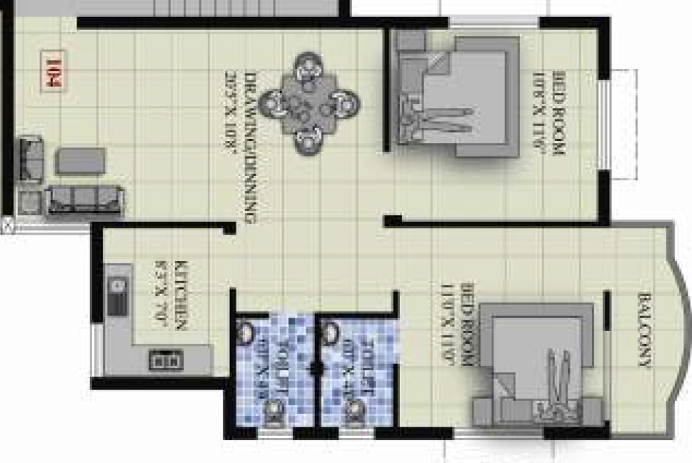 2 BHK Flat in Sai Sabita Residency in Shampur, Bhubaneswar - Image 912537