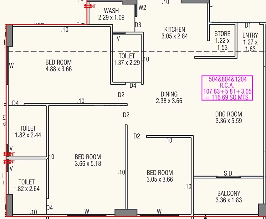 3 BHK Flat in Dharti Padmambica in Memnagar, Ahmedabad - Image 912427