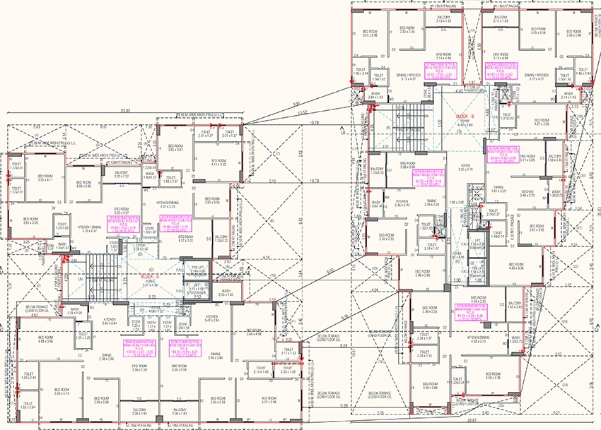 Floor Plan of Dharti Padmambica in Memnagar, Ahmedabad - Image 390210