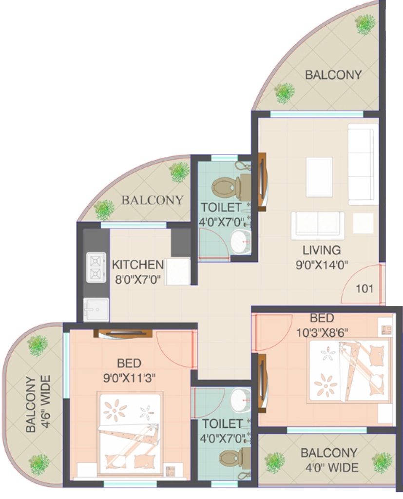 2 BHK Flat in Craftstone River Valley in Khopoli, Navi Mumbai - Image 912926