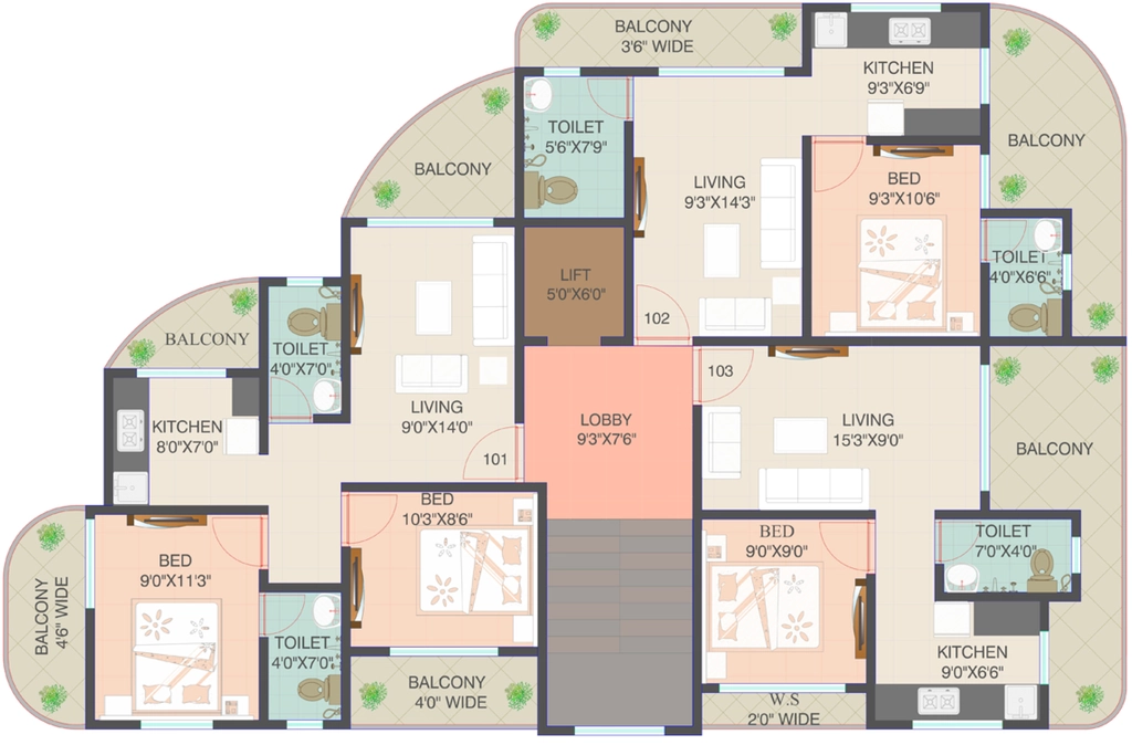 Floor Plan of Craftstone River Valley in Khopoli, Navi Mumbai - Image 391447