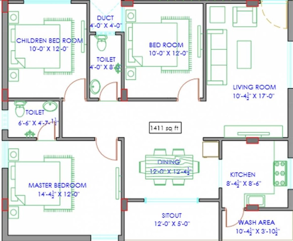 3 BHK Flat in Sindhu Haritha Krishna Kunj in Medipally, Hyderabad - Image 912611
