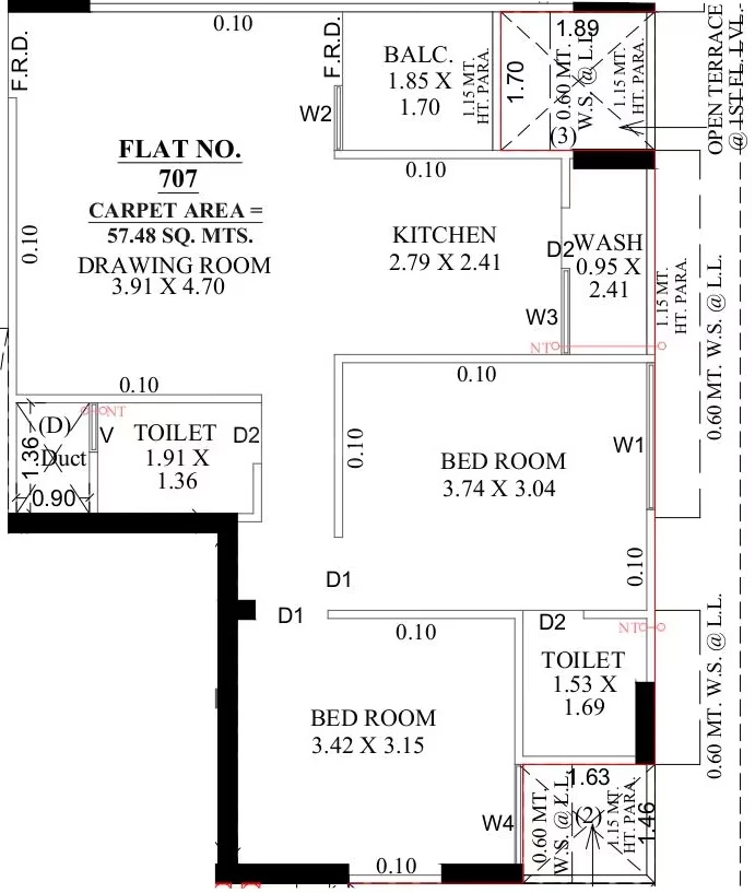 2 BHK Flat in GB Florra Lavish in Lambha, Ahmedabad - Image 912433
