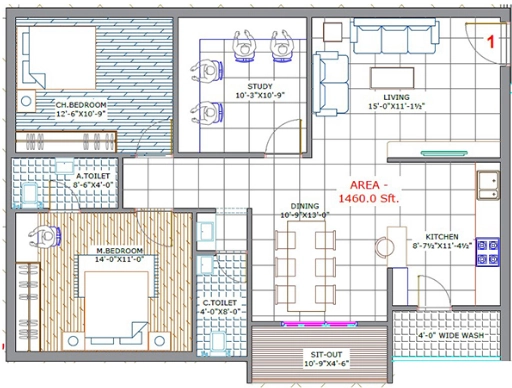 2 BHK Flat in SR Arkana in Gandipet, Hyderabad - Image 912624