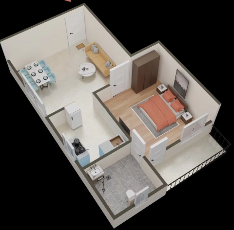 1 BHK Flat in Swastik Enclave in Tamando, Bhubaneswar - Image 915683