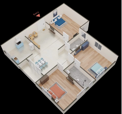 3 BHK Flat in Swastik Enclave in Tamando, Bhubaneswar - Image 915687