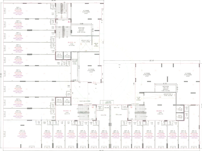 Floor Plan of Commercial Green Legacy in Shela, Ahmedabad - Image 390259