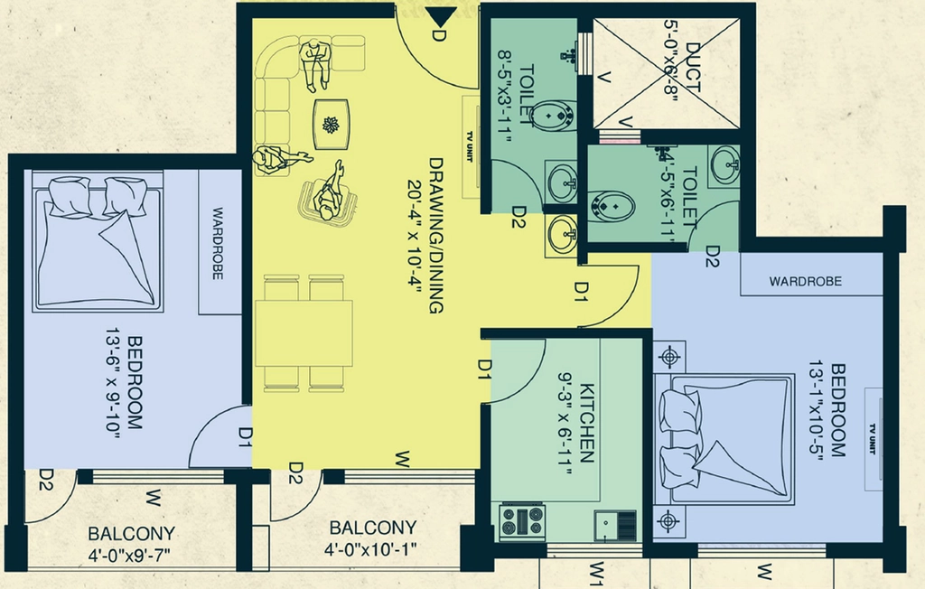 2 BHK Flat in B3 Sunrise in Tamando, Bhubaneswar - Image 912519