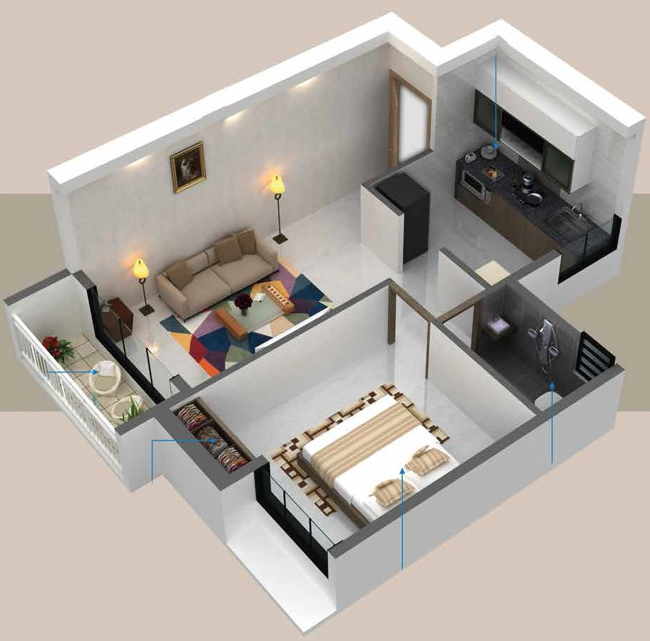 1 BHK Flat in Ashiyana Infinity in Khopoli, Navi Mumbai - Image 913046