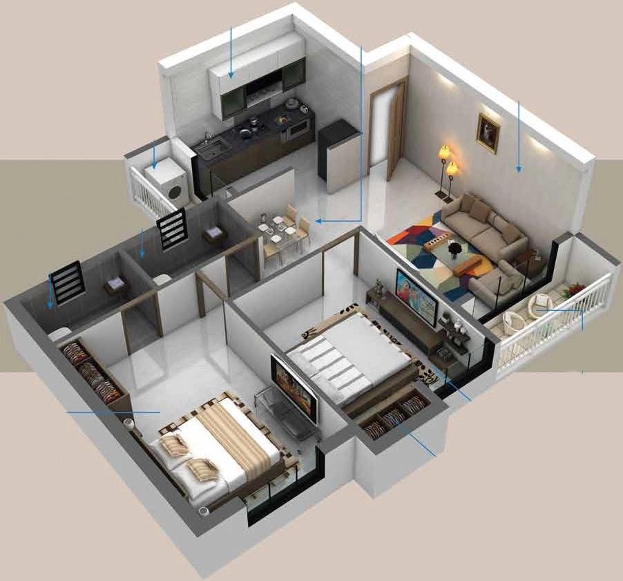 2 BHK Flat in Ashiyana Infinity in Khopoli, Navi Mumbai - Image 913047