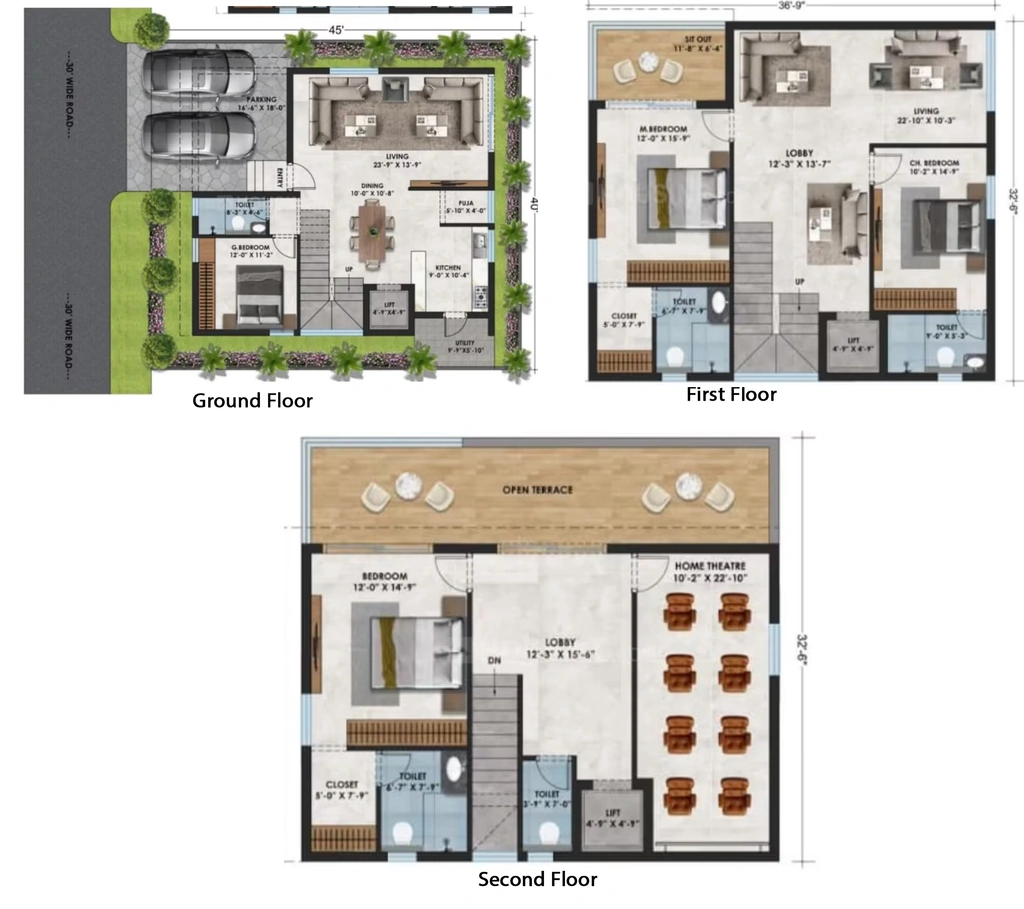4 BHK Flat in SR Villas in Patighanpur, Hyderabad - Image 912630