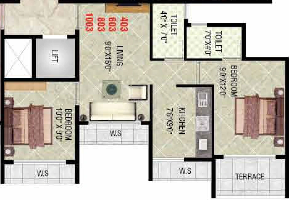 2 BHK Flat in Classic Central Plaza in Khopoli, Navi Mumbai - Image 912928