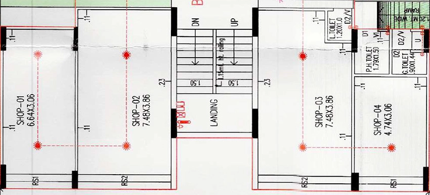 Floor Plan of Commercial HR Shree Sopan Homes in GIDC Naroda, Ahmedabad - Image 390291