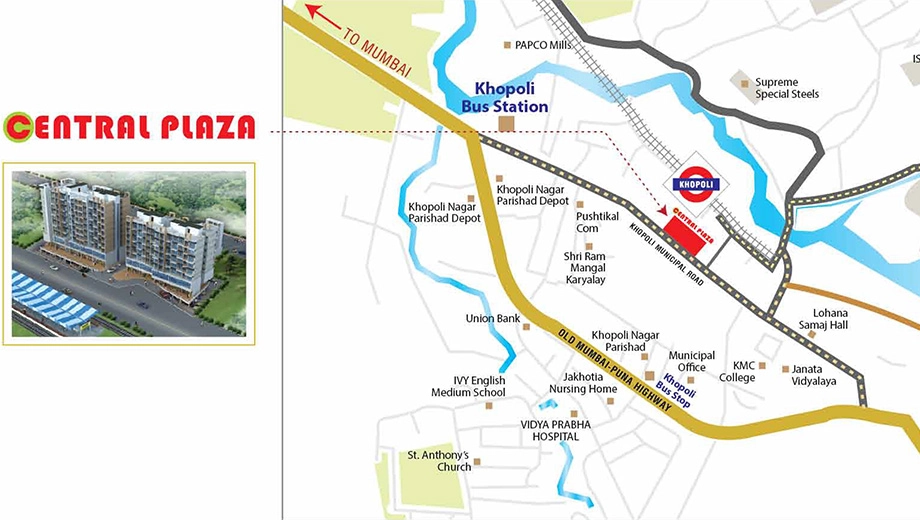 Location of Commercial Classic Central Plaza in Khopoli, Navi Mumbai - Image 391466