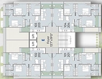 Floor Plan of Happy Sky 97 in Shela, Ahmedabad - Image 390308