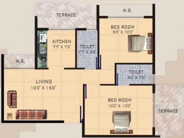 2 BHK Flat in Trust Raghunath Vihar in Khopoli, Navi Mumbai - Image 912944