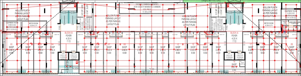 Floor Plan of Commercial Harasiddh Avant by the Park in New Ranip, Ahmedabad - Image 390333