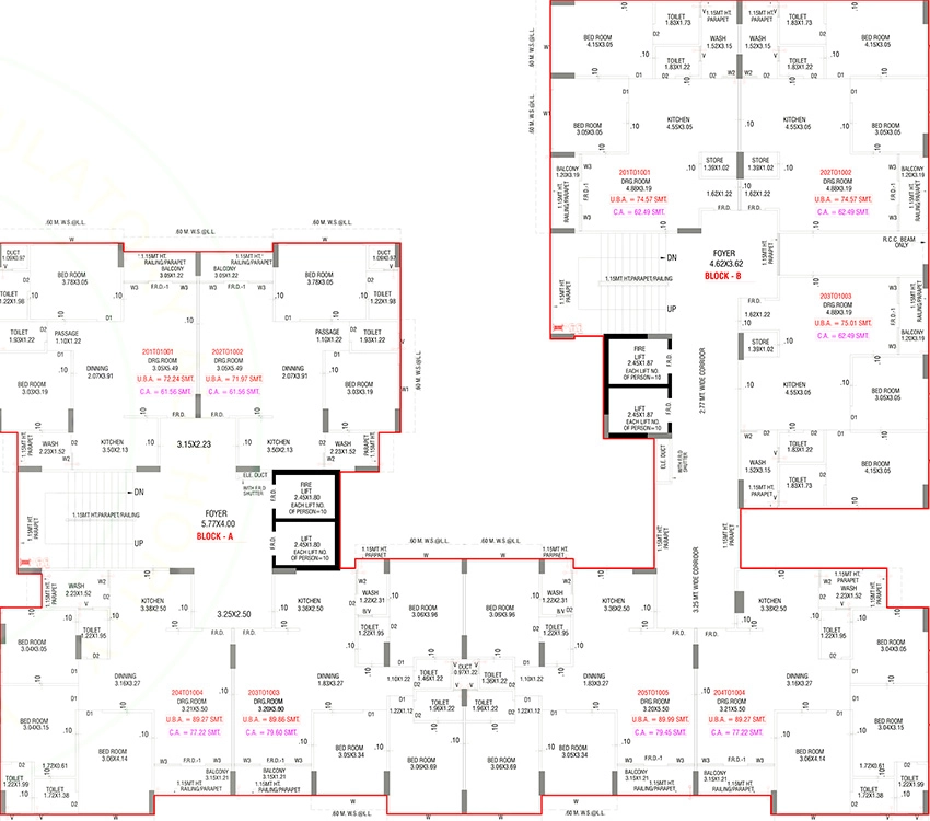 Floor Plan of Jal Highland Heights in Nana Chiloda, Ahmedabad - Image 390345
