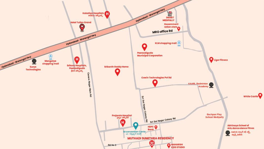Location of Akshara Muthadi Sumithra Residency - Image 390935