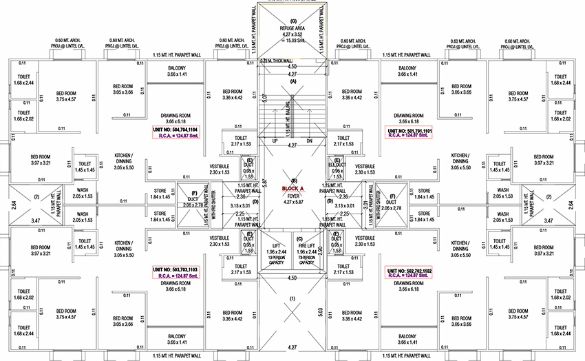 Floor Plan of Kavish Jivan Kala Residency in Vastral, Ahmedabad - Image 390366