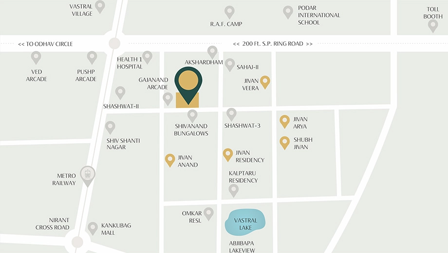 Location of Kavish Jivan Kala Residency - Image 390365