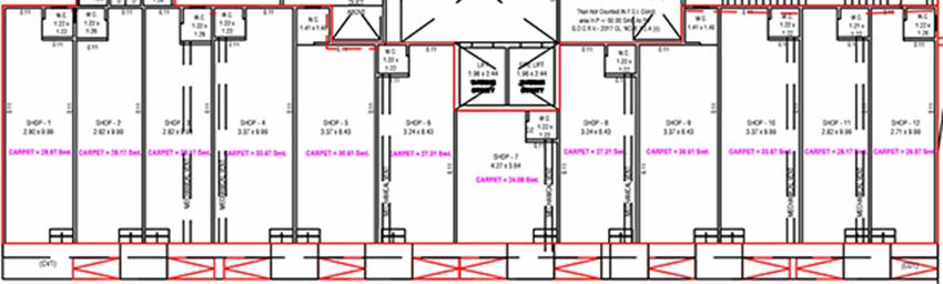 Floor Plan of Commercial Kavish Jivan Kala Residency in Vastral, Ahmedabad - Image 390371