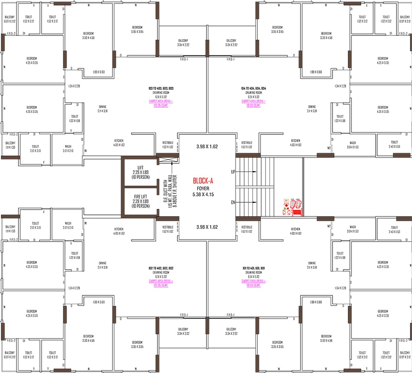 Floor Plan of Kudrat Empire And Kudrat Exotica in Nikol, Ahmedabad - Image 390401