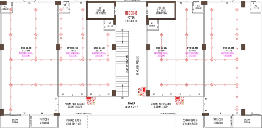 Floor Plan of Commercial Kudrat Empire And Kudrat Exotica in Nikol, Ahmedabad - Image 390411