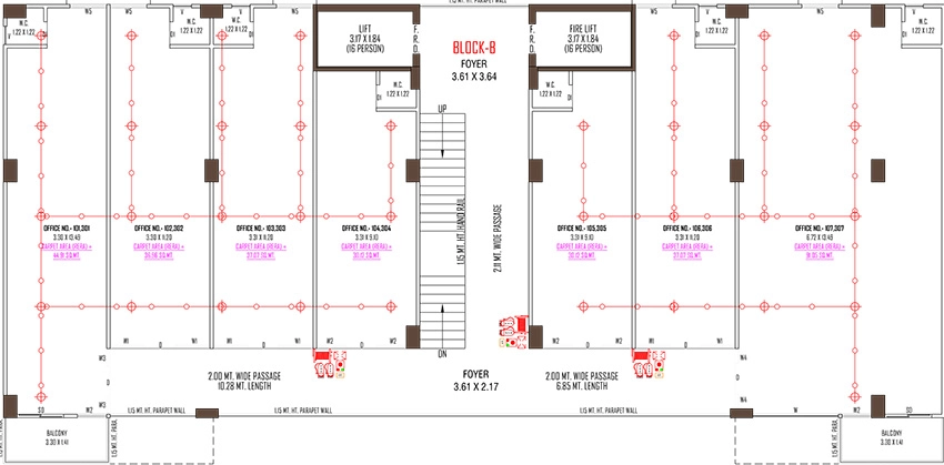 Floor Plan of Commercial Kudrat Empire And Kudrat Exotica in Nikol, Ahmedabad - Image 390410