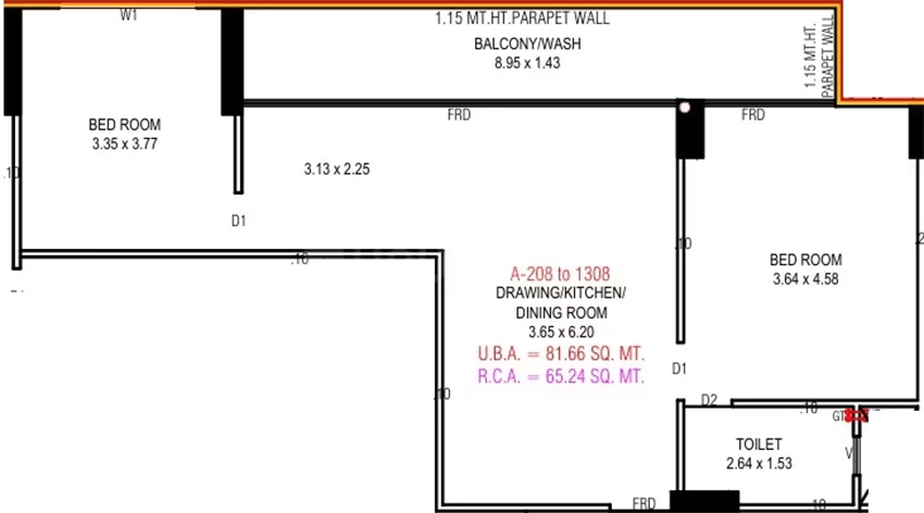 2 BHK Flat in Meras Azzaro in Gota, Ahmedabad - Image 912533