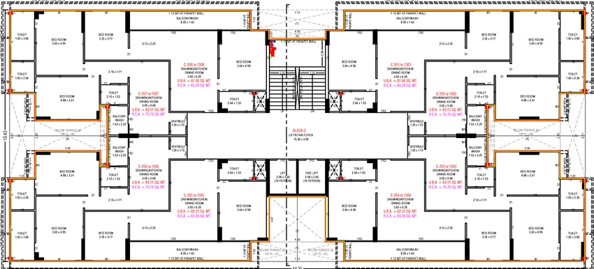 Floor Plan of Meras Azzaro in Gota, Ahmedabad - Image 390517