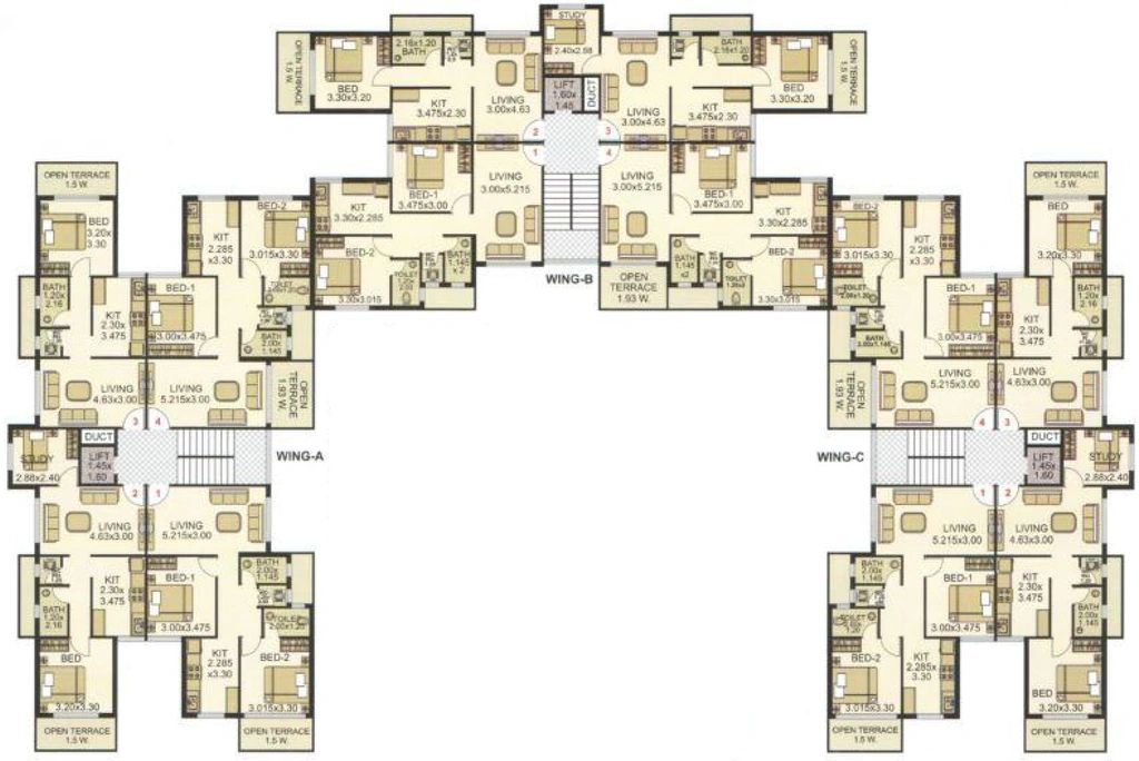 Floor Plan of Ashiyana Lakeview in Khopoli, Navi Mumbai - Image 391436