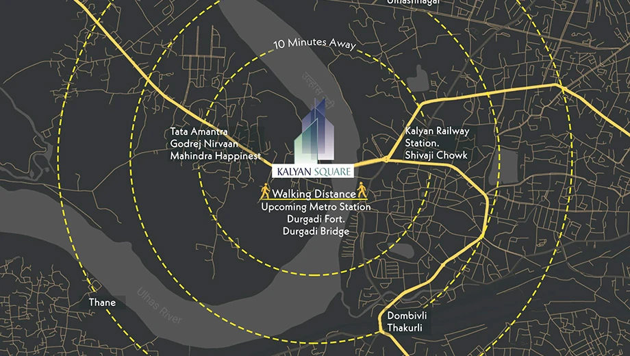 Location of Kalyan Square in Kalyan West, Thane - Image 391796