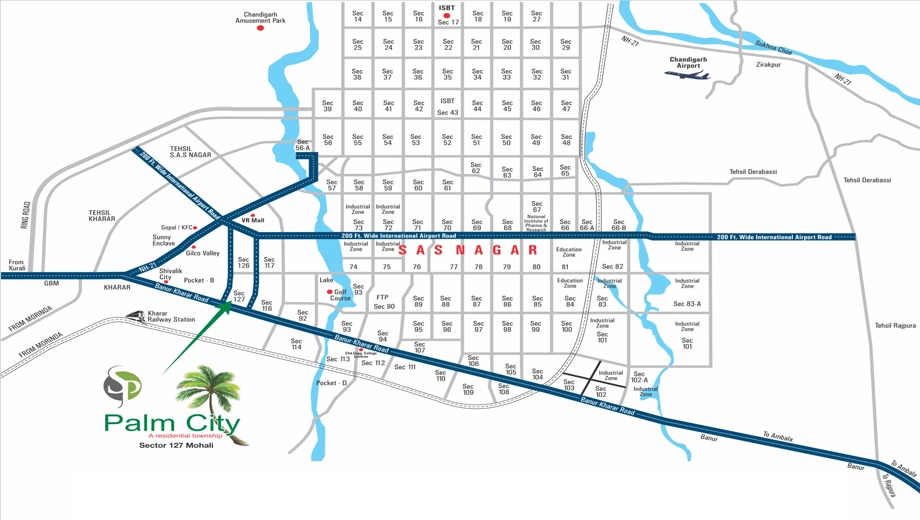 Location of Shiwalik Palm City - Image 390565