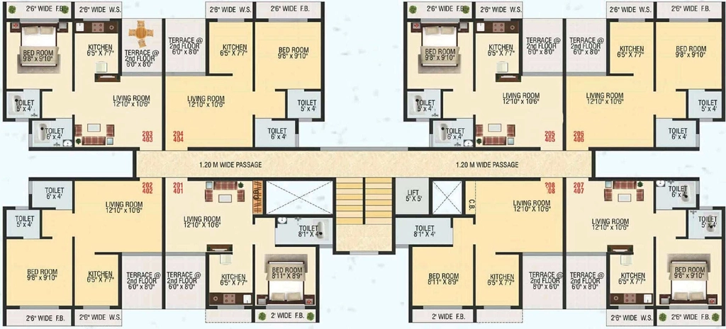 Floor Plan of Sagar Sargam Residency in Karjat, Thane - Image 398467