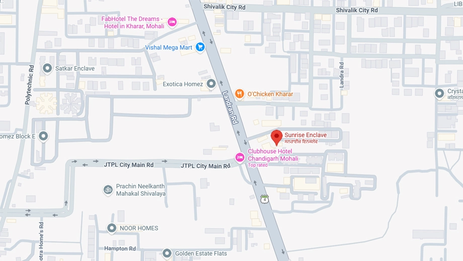 Location of Bdesk Sunrise Enclave in Mohali, Chandigarh - Image 390571