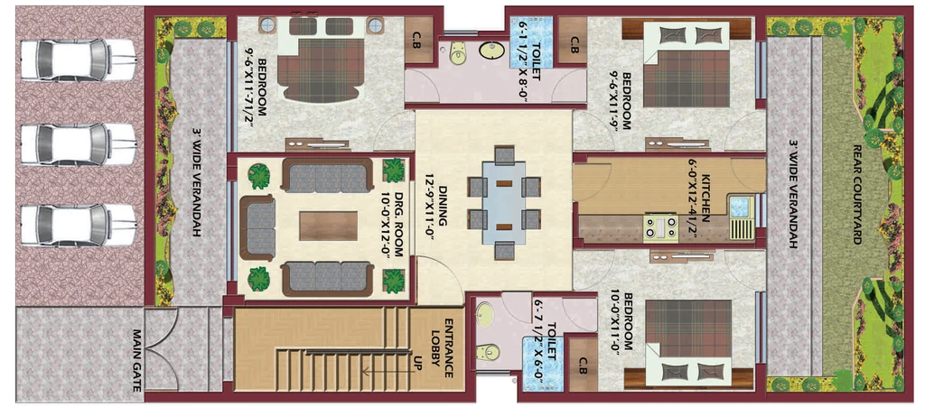 3 BHK Flat in TDI Affordable Homes in Mohali, Chandigarh - Image 912571