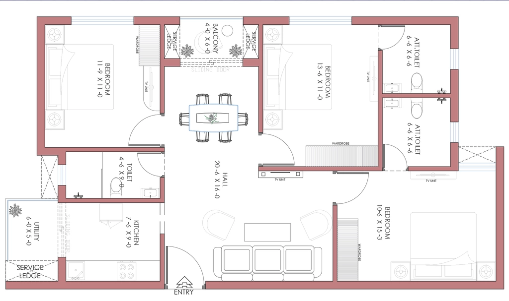 2 BHK Flat in Metro Kinaaraa in Trisulia, Bhubaneswar - Image 912670