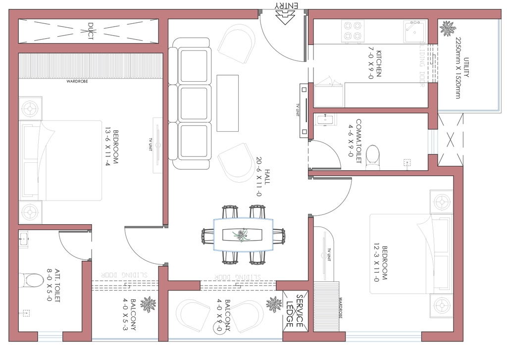 2 BHK Flat in Metro Kinaaraa in Trisulia, Bhubaneswar - Image 912669