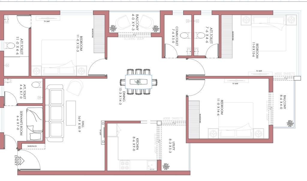 3.5 BHK Flat in Metro Kinaaraa in Trisulia, Bhubaneswar - Image 912671