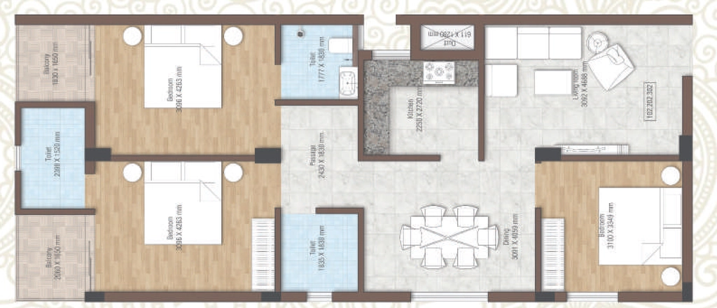 3 BHK Flat in Altzeb Rustic View in Trisulia, Bhubaneswar - Image 912636