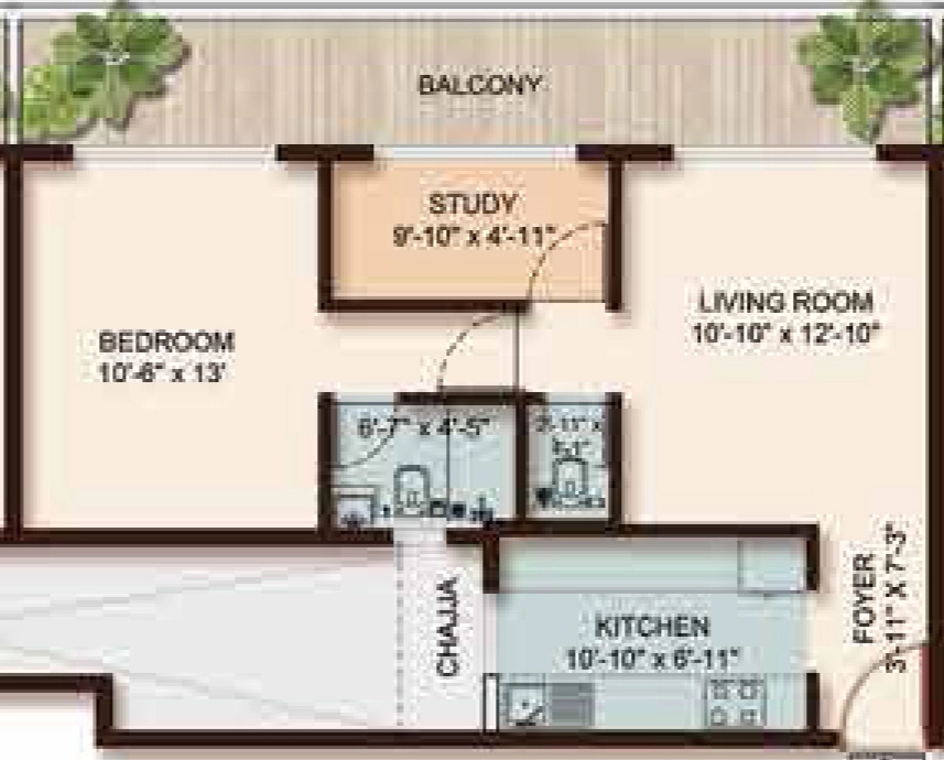 1 BHK Flat in Avant Park West in Vile Parle West, Mumbai - Image 912972