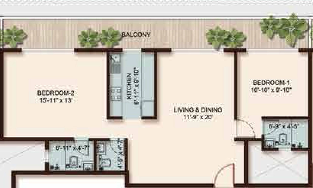2 BHK Flat in Avant Park West in Vile Parle West, Mumbai - Image 912973