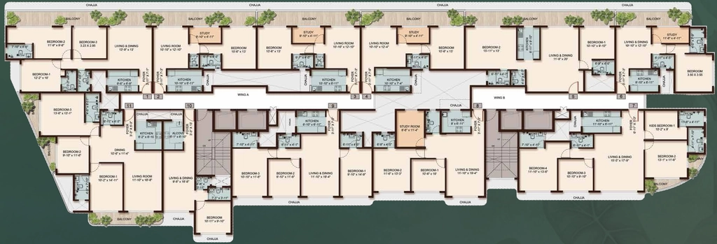 Floor Plan of Avant Park West in Vile Parle West, Mumbai - Image 391555