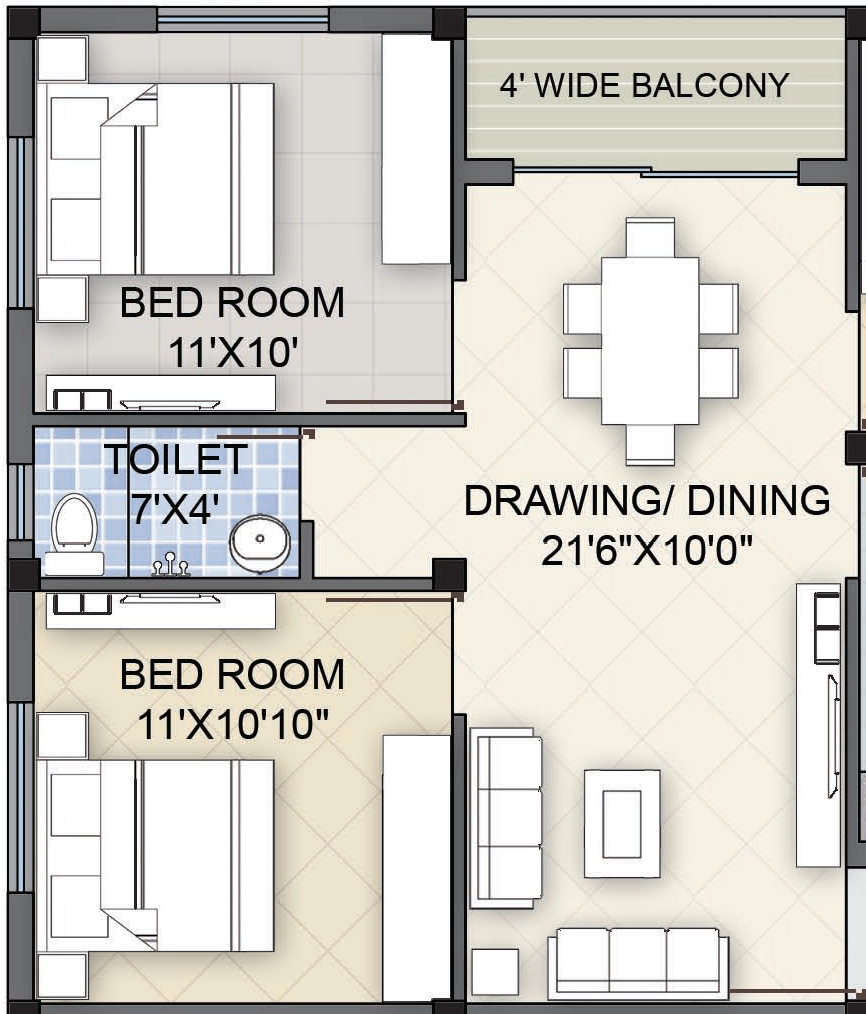 2 BHK Flat in Debolina Sai Sradha Enclave in Trisulia, Bhubaneswar - Image 912648