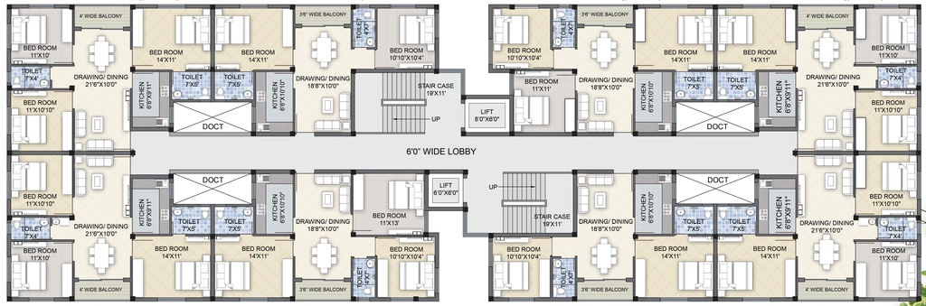 Floor Plan of Debolina Sai Sradha Enclave in Trisulia, Bhubaneswar - Image 390849