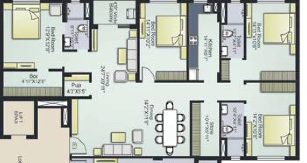 4 BHK Flat in Kandoi Kingston Residency in Cuttack, Bhubaneswar - Image 912668