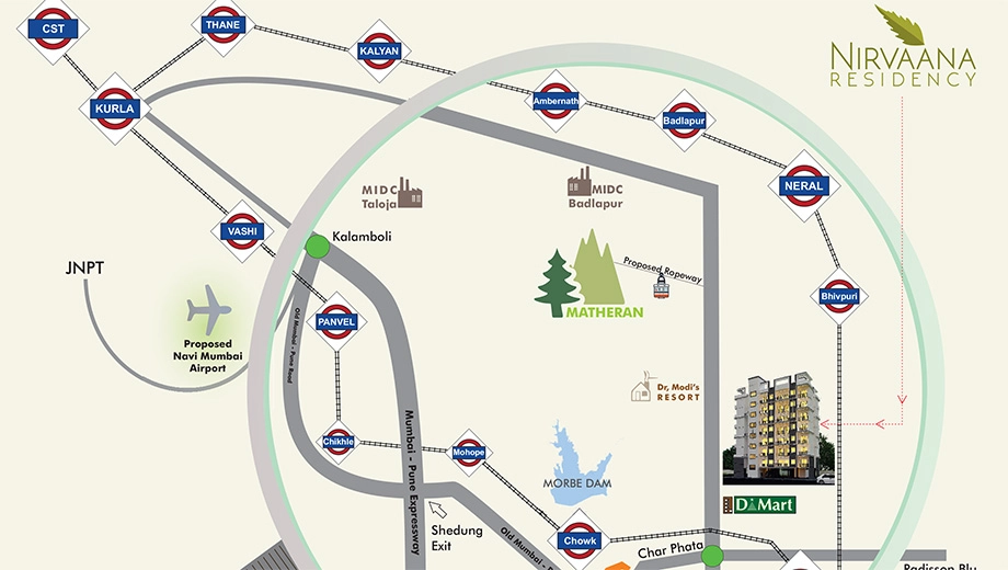 Location of Nirvaana Residency in Karjat, Thane - Image 391532